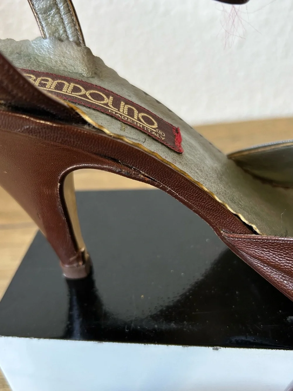 Vintage Bandolino Leather Women's Slingback Heels
